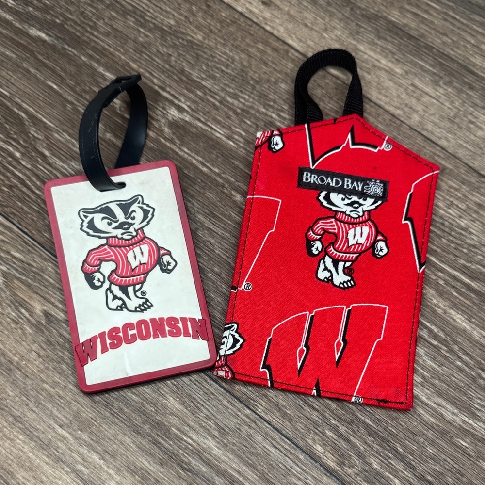 2pc Wisconsin Badgers Luggage Tags